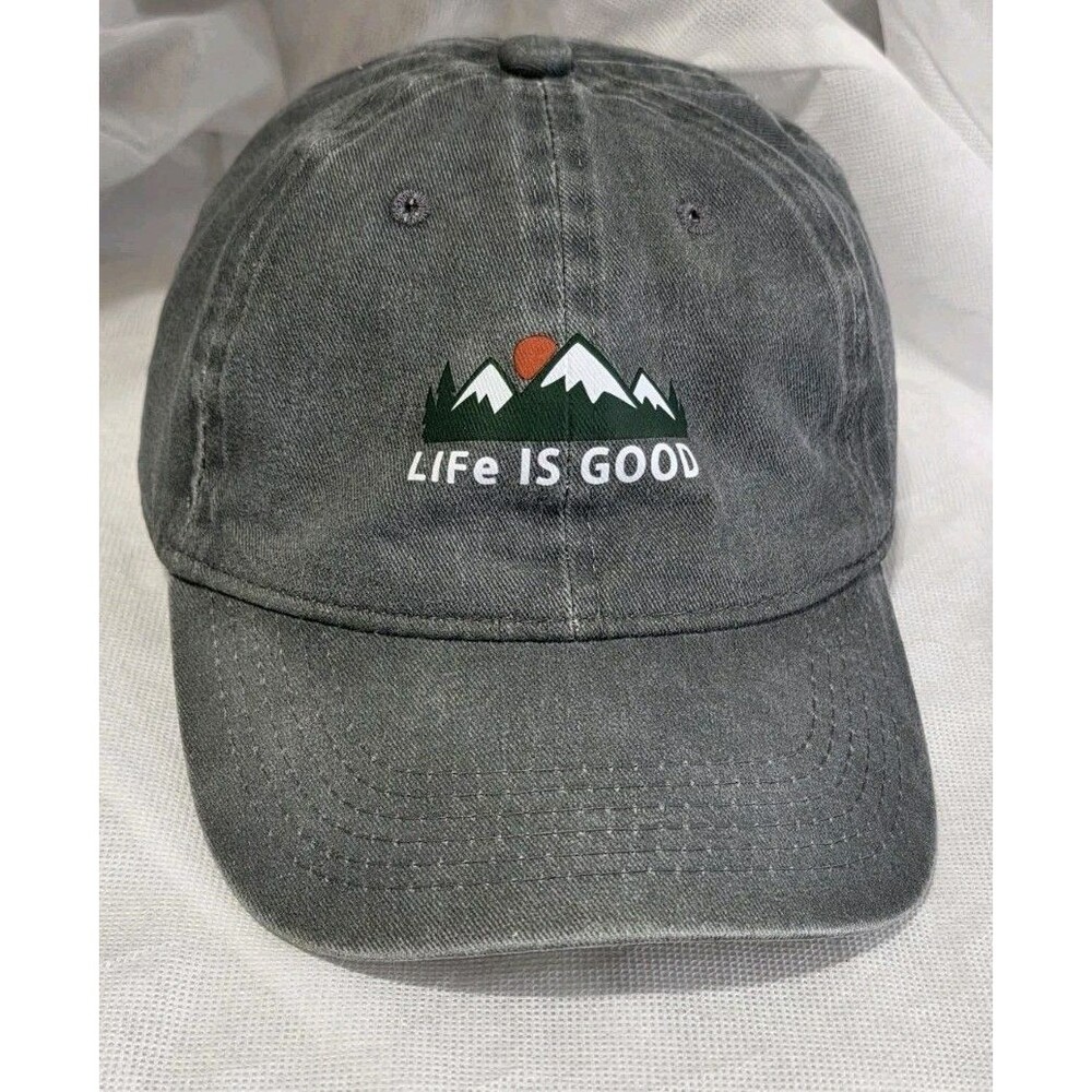 Life is Good Chill Cap LIG Mountains One Size Cap Hat Strap Back Baseball